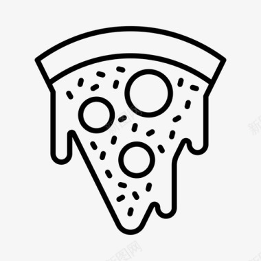 披萨片烹饪快餐图标图标