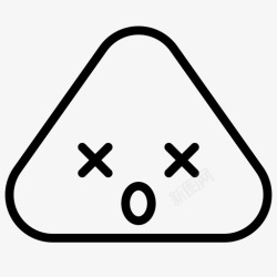 三角形的脸头晕表情脸图标高清图片