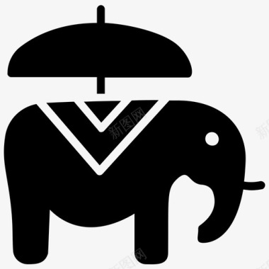 骑大象骑动物泰语符号图标图标