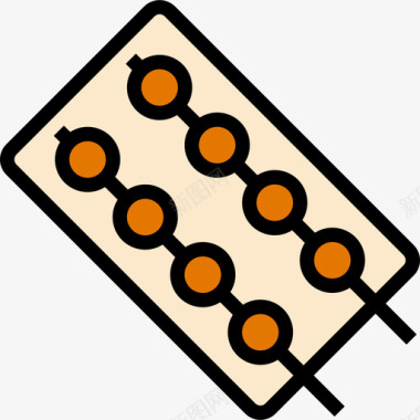 Brochette食品98线性颜色图标图标