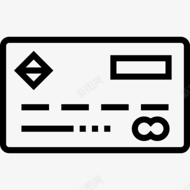 信用卡创业和发展线性图标图标