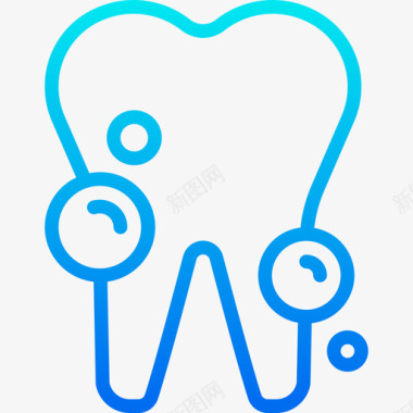 牙齿保健4梯度图标图标