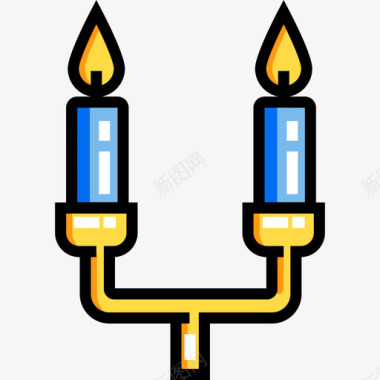 蜡烛爱15线颜色图标图标