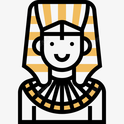 埃及民族服装3黄色阴影图标svg_新图网 https://ixintu.com 埃及 民族服装3 黄色阴影
