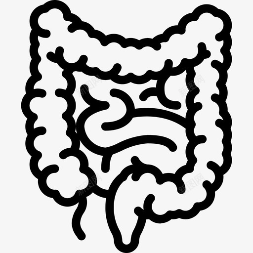 肠道医学109直系图标svg_新图网 https://ixintu.com 医学109 手绘 直系 肠道
