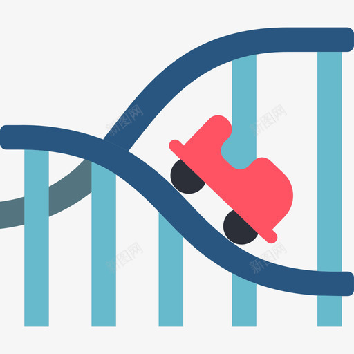 过山车主题公园3平坦图标svg_新图网 https://ixintu.com 主题公园3 平坦 过山车