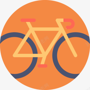 自行车旅行45平车图标图标