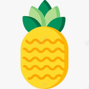 菠萝夏季34平坦图标图标