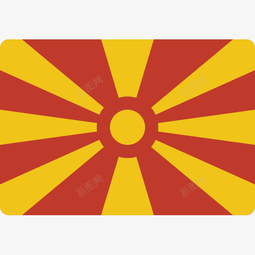 马其顿共和国国旗15平坦图标svg_新图网 https://ixintu.com 国旗15 平坦 马其顿共和国