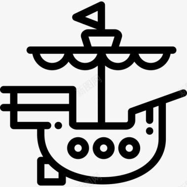 海盗27号直系船图标图标