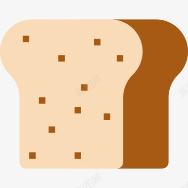 面包食物100扁平图标图标