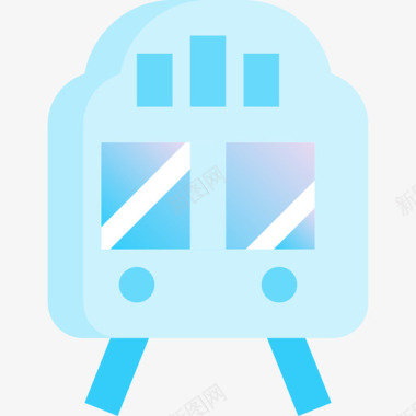 火车旅行122蓝色图标图标