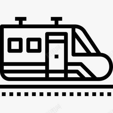 火车旅行120直线图标图标