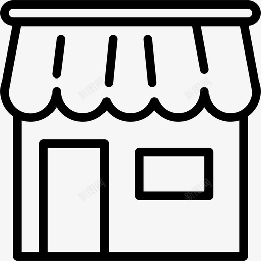 商店购物和电子商务3线性图标svg_新图网 https://ixintu.com 商店 线性 购物和电子商务3