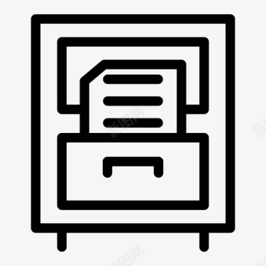 抽屉档案文件柜图标图标