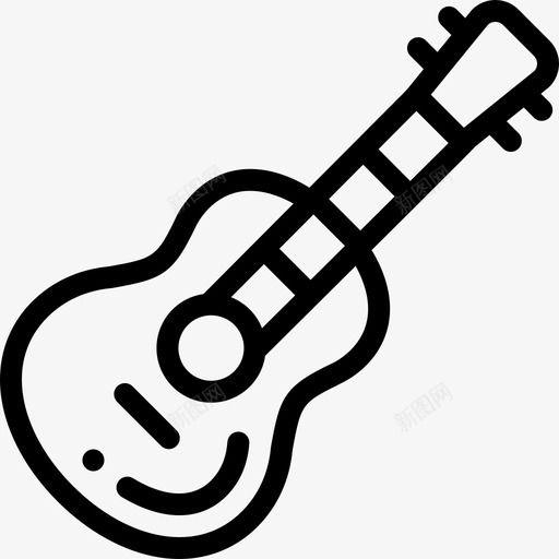 吉他夏季派对19线性图标svg_新图网 https://ixintu.com 吉他 夏季派对19 线性