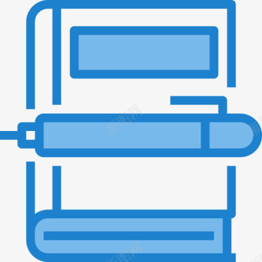 笔记本办公工具5蓝色图标图标