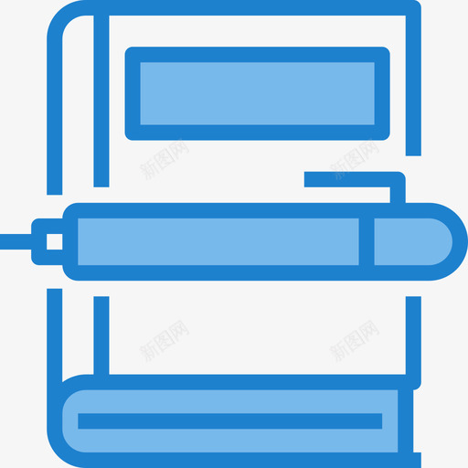 笔记本办公工具5蓝色图标svg_新图网 https://ixintu.com 办公工具5 笔记本 蓝色