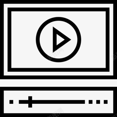 视频播放器数字营销38线性图标图标