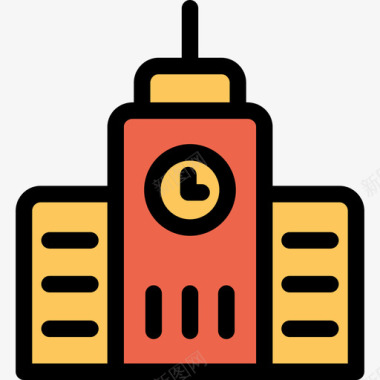 火车站47号楼直线颜色橙色图标图标