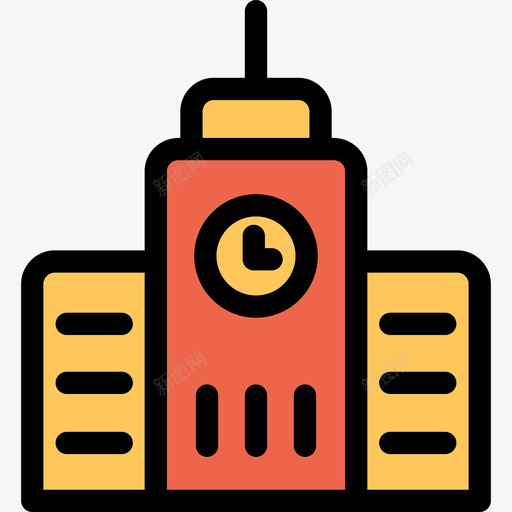 火车站47号楼直线颜色橙色图标svg_新图网 https://ixintu.com 47号楼 火车站 直线颜色橙色