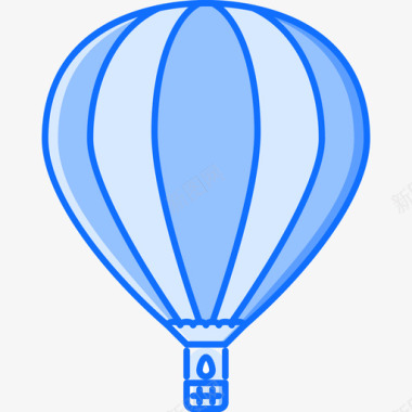 热气球运输56蓝色图标图标