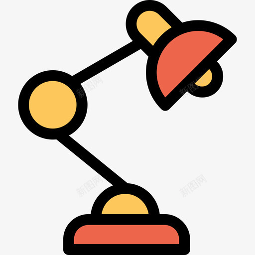 台灯杂项40线型颜色图标svg_新图网 https://ixintu.com 台灯 杂项40 线型颜色