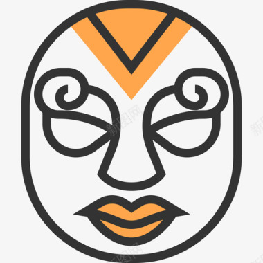 面具墨西哥4黄影图标图标