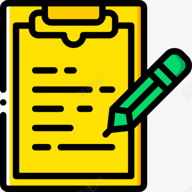 剪贴板文件和文件夹12黄色图标图标