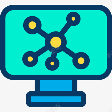 监视器大数据4线颜色图标图标