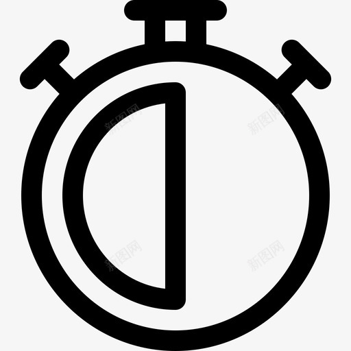 秒表时间管理14线性图标svg_新图网 https://ixintu.com 时间管理14 秒表 线性