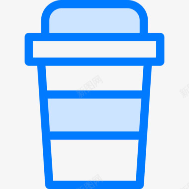 咖啡杯饮料8杯蓝色图标图标