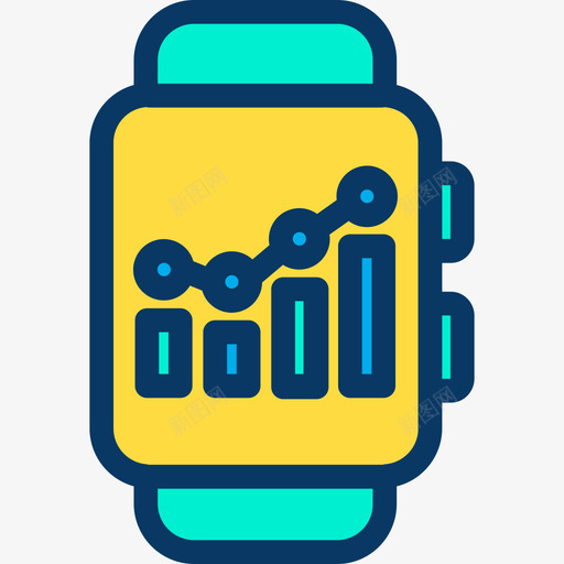 智能手表分析3线性颜色图标svg_新图网 https://ixintu.com 分析3 智能手表 线性颜色