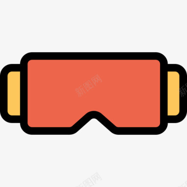 63野营眼镜线性橙色图标图标