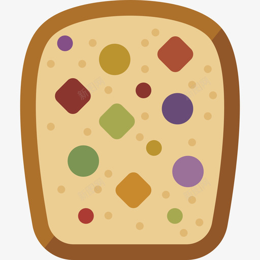面包食品甜点扁平面包图标svg_新图网 https://ixintu.com 扁平面包 面包 食品甜点