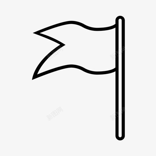 旗帜标志缎带图标svg_新图网 https://ixintu.com 旗帜 标志 波浪 缎带