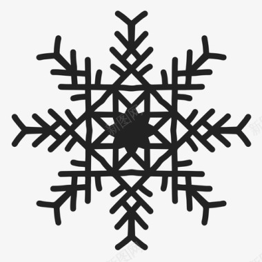 雪晶圣诞节雪花图标图标