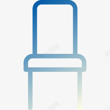 椅子家具和家用17线性坡度图标图标