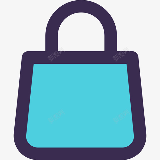 购物袋接口51线颜色蓝色图标svg_新图网 https://ixintu.com 接口51 线颜色蓝色 购物袋
