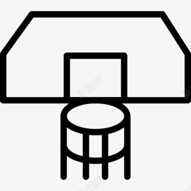 篮球户外活动8直线型图标图标