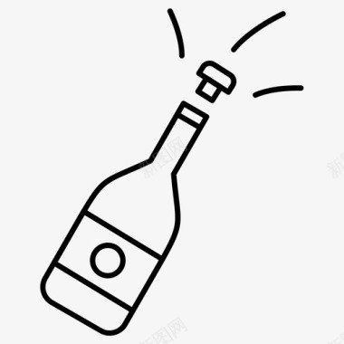 庆祝酒瓶香槟图标图标
