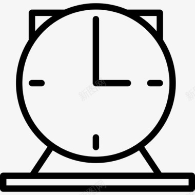 时钟办公文具3直线型图标图标