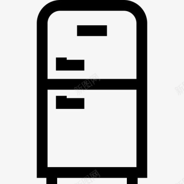 冰箱复古装饰10线性图标图标