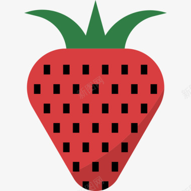草莓水果和蔬菜10平的图标图标