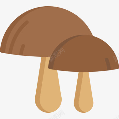 蘑菇水果蔬菜6扁平图标图标