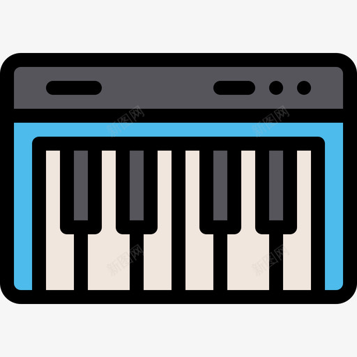 键盘乐器4线颜色图标svg_新图网 https://ixintu.com 乐器4 线颜色 键盘