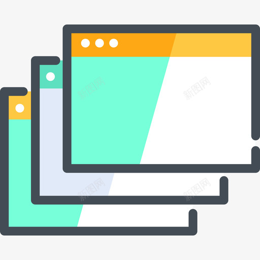 浏览器编程25双色图标svg_新图网 https://ixintu.com 双色 浏览器 编程25