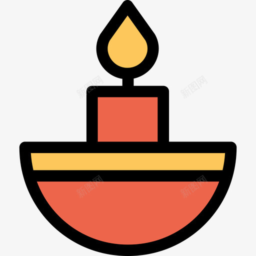蜡烛美容和spa6直线颜色橙色图标svg_新图网 https://ixintu.com 直线颜色橙色 美容和spa6 蜡烛