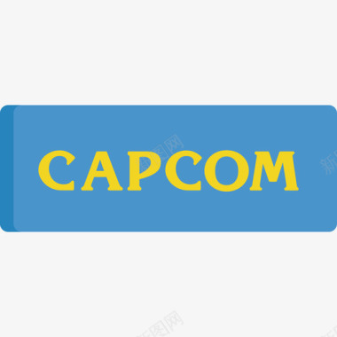 Capcom视频游戏标识扁平图标图标