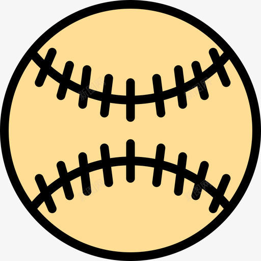 棒球户外活动9线性颜色图标svg_新图网 https://ixintu.com 户外活动9 棒球 线性颜色